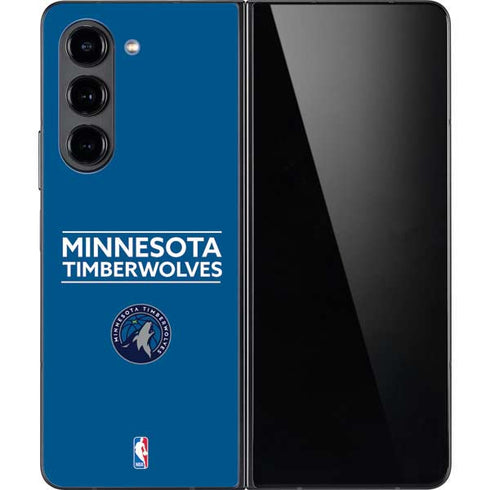 NBA Minnesota Timberwolves Standard - Blue Galaxy Z Fold5 5G Skin